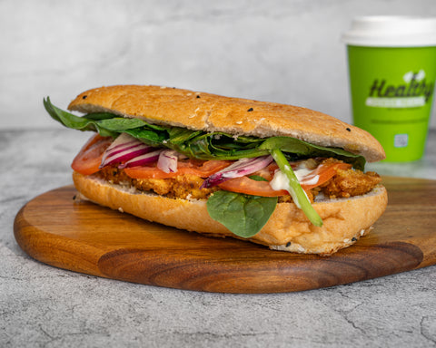 Gluten Free Chicken Schnitzel Turkish Roll