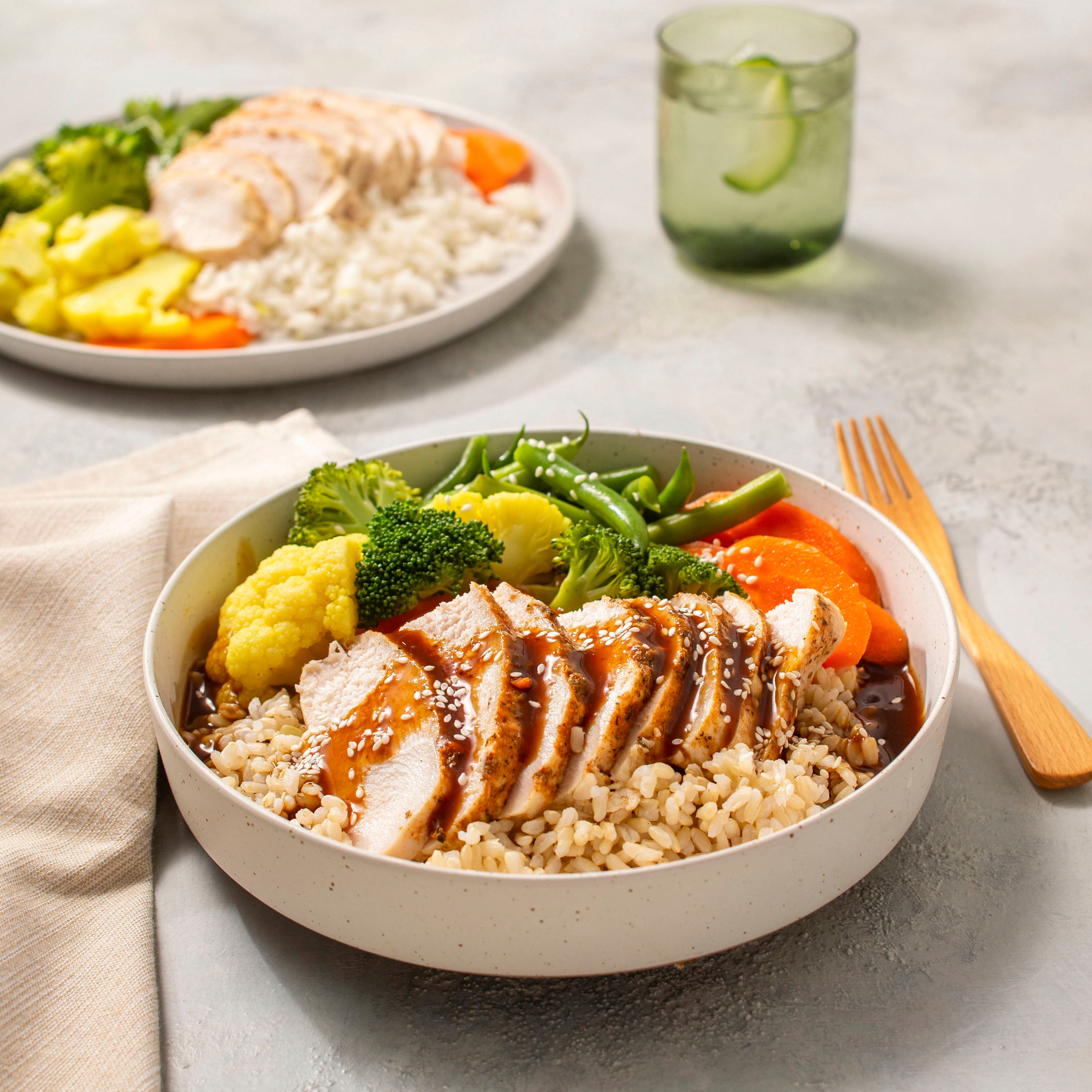 Grilled Teriyaki Chicken Breast Bowl